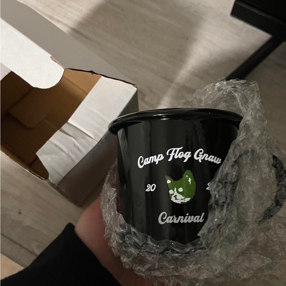 Camp Flog Gnaw super VIP merch mug